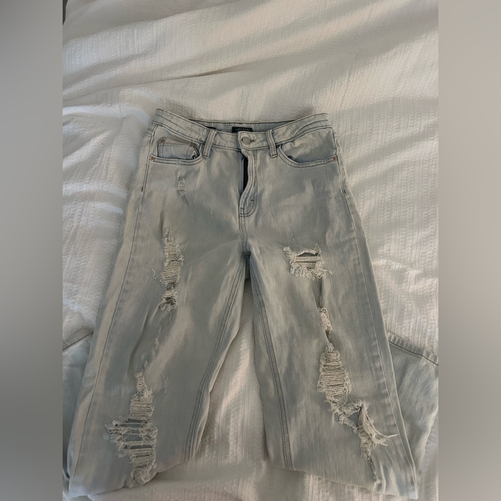 Distressed Light Blue Jeans